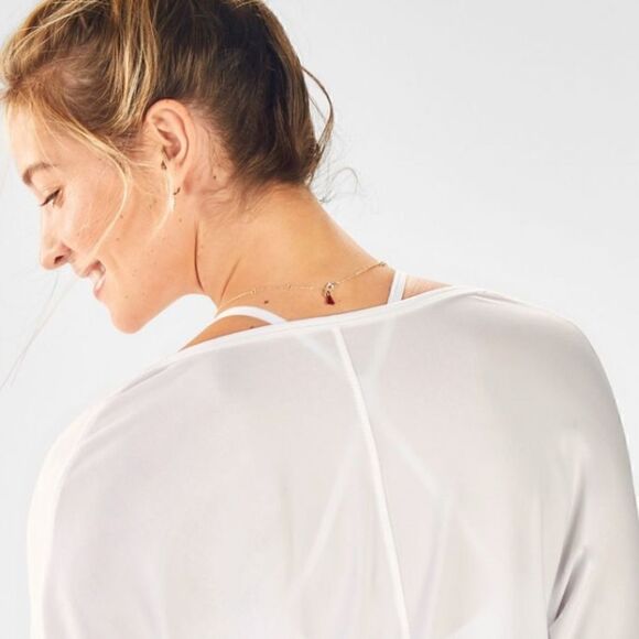 NWT Fabletics Lydia Side Slit Long-Sleeve Tee XL - Picture 4 of 5